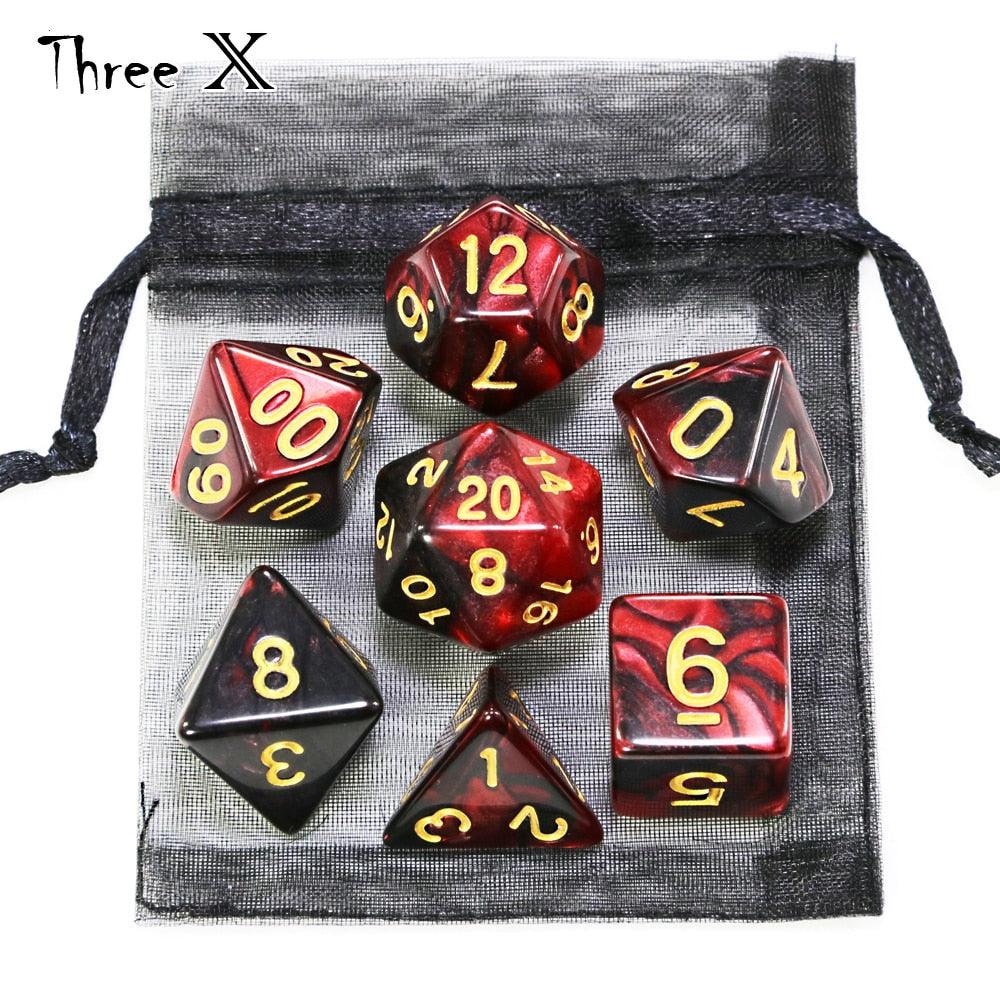 Kit de Dados RPG de Resina - Modelo 26 - NERD BEM TRAJADO