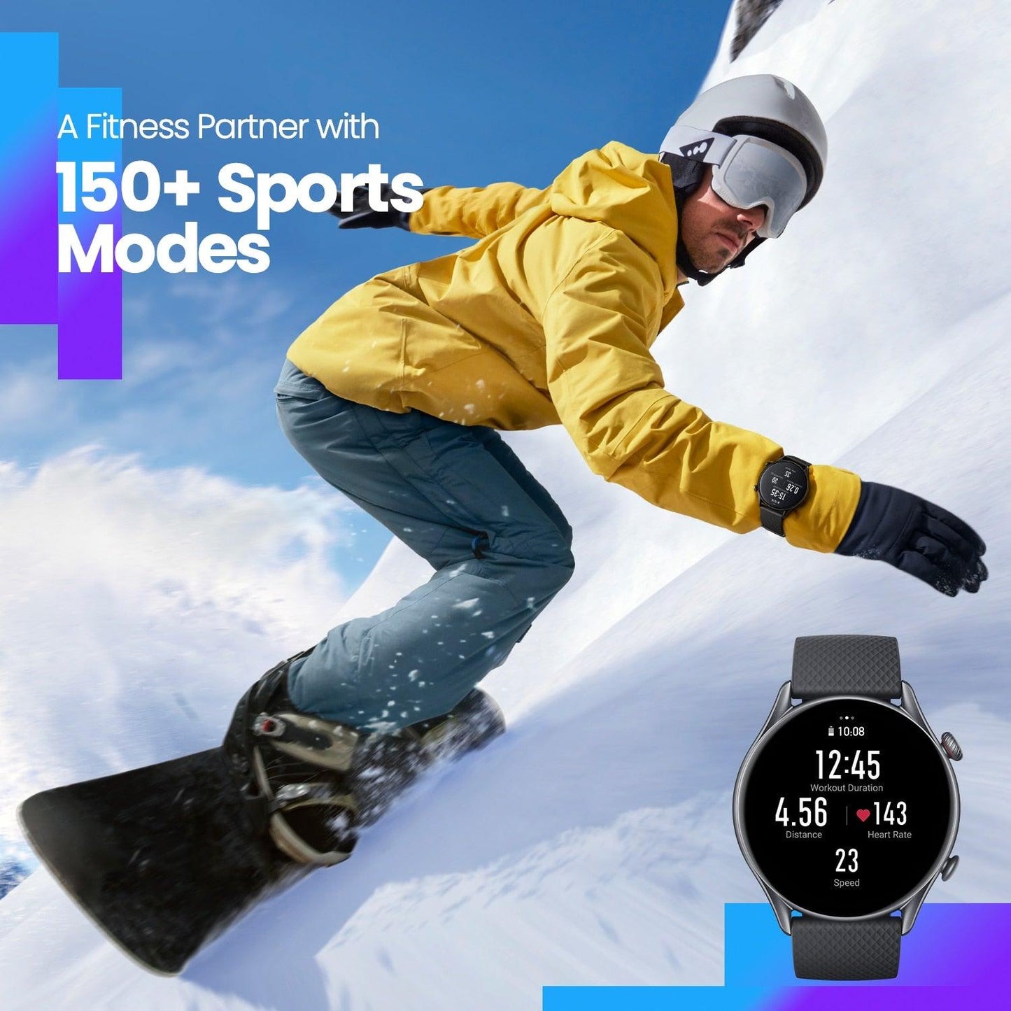 New Amazfit GTR 3 Pro GTR3 Pro GTR-3 Pro Smartwatch AMOLED Display Zepp OS App 12-day Battery Life Watch for Andriod - NERD BEM TRAJADO