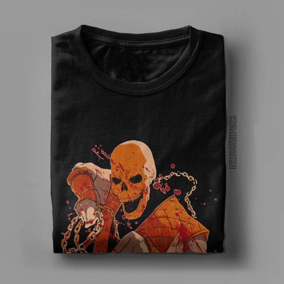 Mortal Kombat Hell Scorpion T-Shirt Men Awesome Pure Cotton Tees Crewneck Classic Short Sleeve T Shirt Clothes - NERD BEM TRAJADO