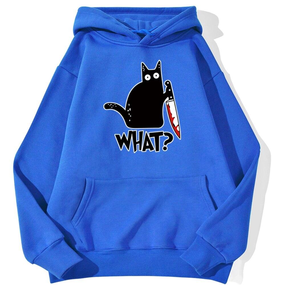 Killer Black Cat What Surprised Men Hoodies Streetwear Warm Male Hoodie Hip Hop Daily Casual Autumn Sweatshirt - NERD BEM TRAJADO