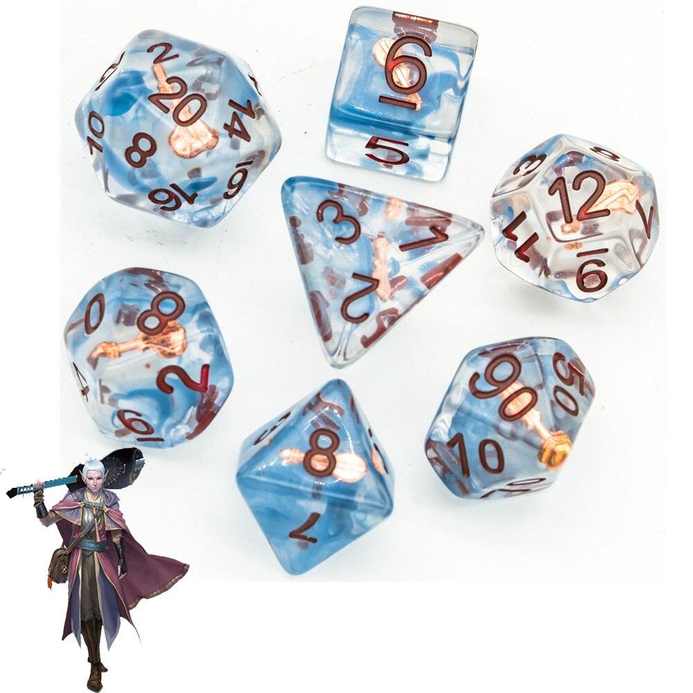 Kit de Dados RPG de Resina - Modelo 14 - NERD BEM TRAJADO