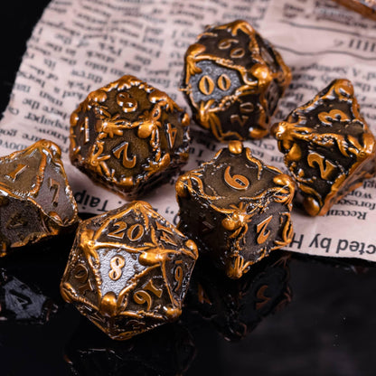 Kit de Dados RPG de Metal - Tema Octopus 3 - NERD BEM TRAJADO