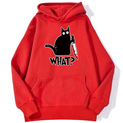 Killer Black Cat What Surprised Men Hoodies Streetwear Warm Male Hoodie Hip Hop Daily Casual Autumn Sweatshirt - NERD BEM TRAJADO