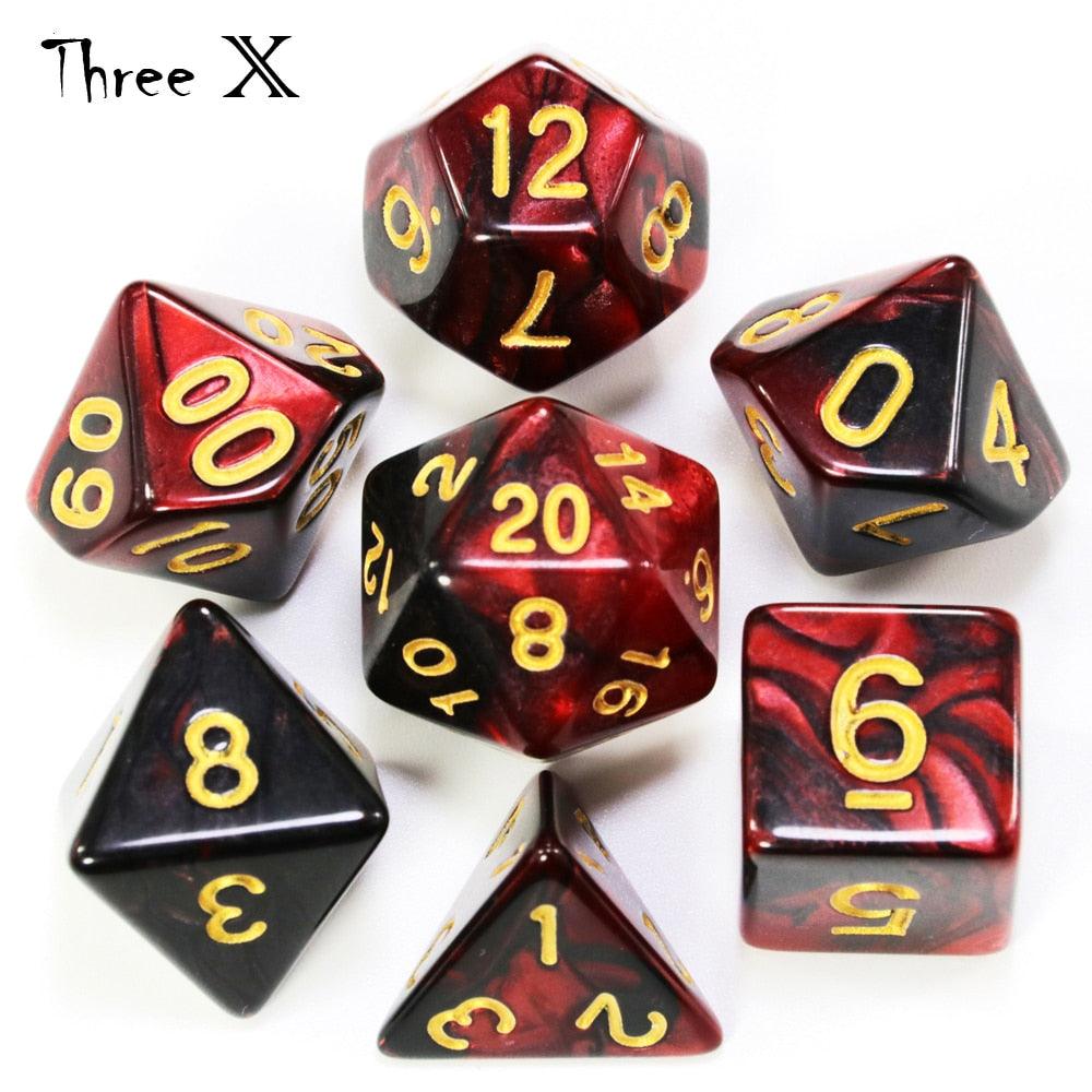 Kit de Dados RPG de Resina - Modelo 26 - NERD BEM TRAJADO