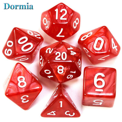 7Pcs/Set Polyhedral  Marble Effect dice, For DND and RPG Board Game,as Gift - NERD BEM TRAJADO