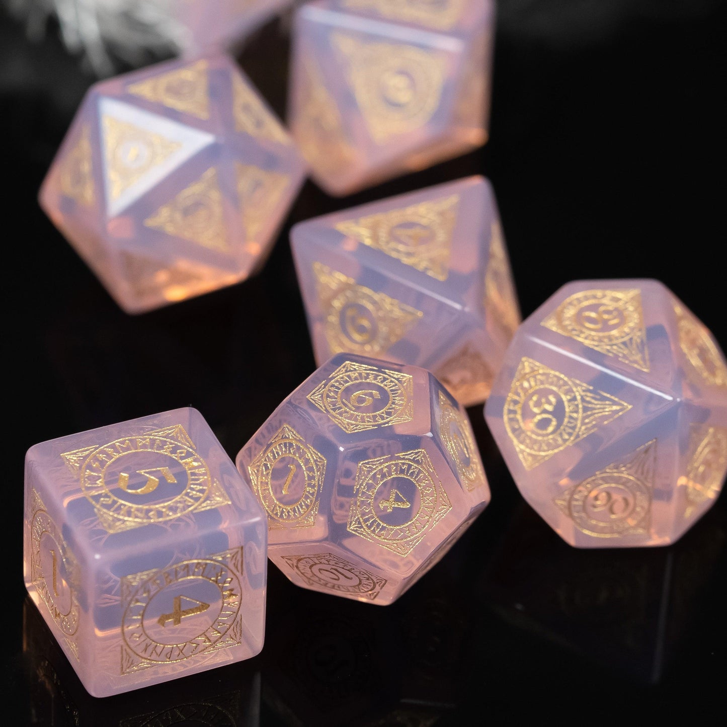 Kit de Dados RPG de Gema Preciosa - Modelo 02 - NERD BEM TRAJADO