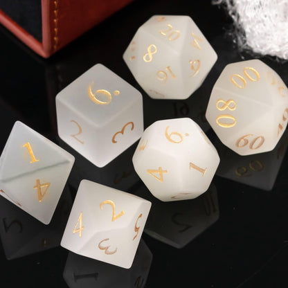 Kit de Dados RPG de Gema Preciosa - Modelo 03 - NERD BEM TRAJADO