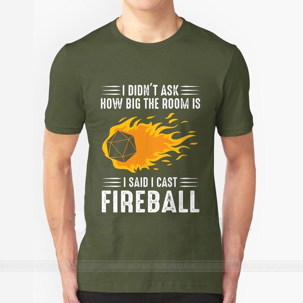 I Cast Fireball Streetwear Funny Black Clothing Mens T shirt Tops Tees Dnd Dragon Dice Rpg Tabletop - NERD BEM TRAJADO