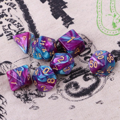 Kit de Dados RPG de Resina - Tema Colors - NERD BEM TRAJADO