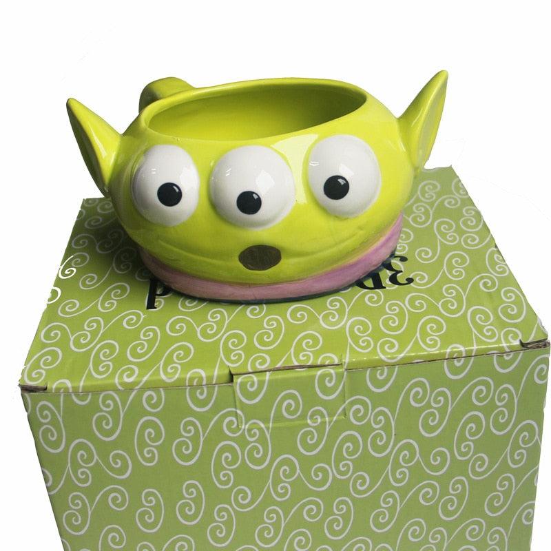 Three-eyed Monster Cartoon Ceramic Mug Cute Three-eyed Boy Water Milk Coffee Cup Creative Toy Story Drinkware - NERD BEM TRAJADO