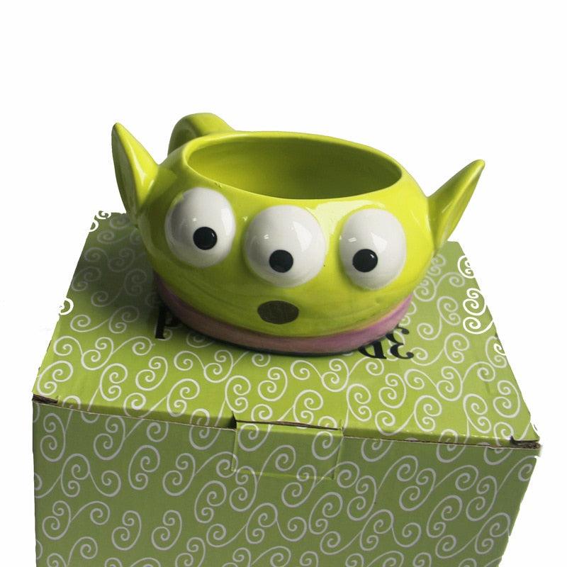 Three-eyed Monster Cartoon Ceramic Mug Cute Three-eyed Boy Water Milk Coffee Cup Creative Toy Story Drinkware - NERD BEM TRAJADO