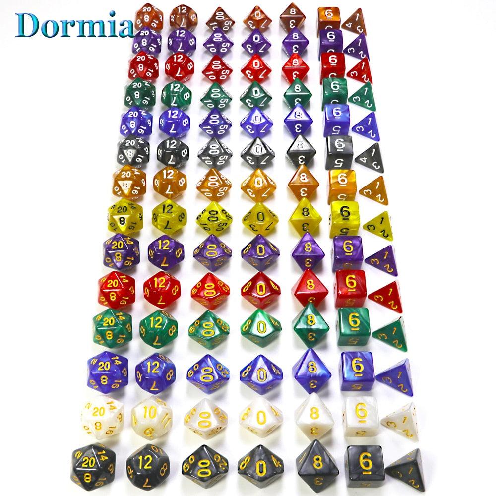 7Pcs/Set Polyhedral  Marble Effect dice, For DND and RPG Board Game,as Gift - NERD BEM TRAJADO