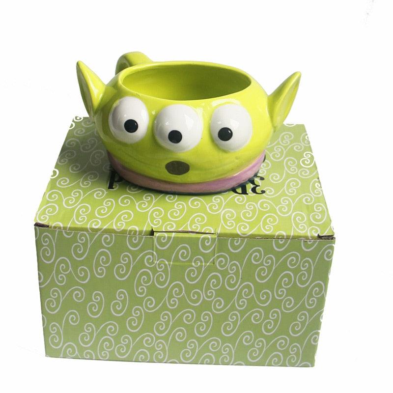 Three-eyed Monster Cartoon Ceramic Mug Cute Three-eyed Boy Water Milk Coffee Cup Creative Toy Story Drinkware - NERD BEM TRAJADO