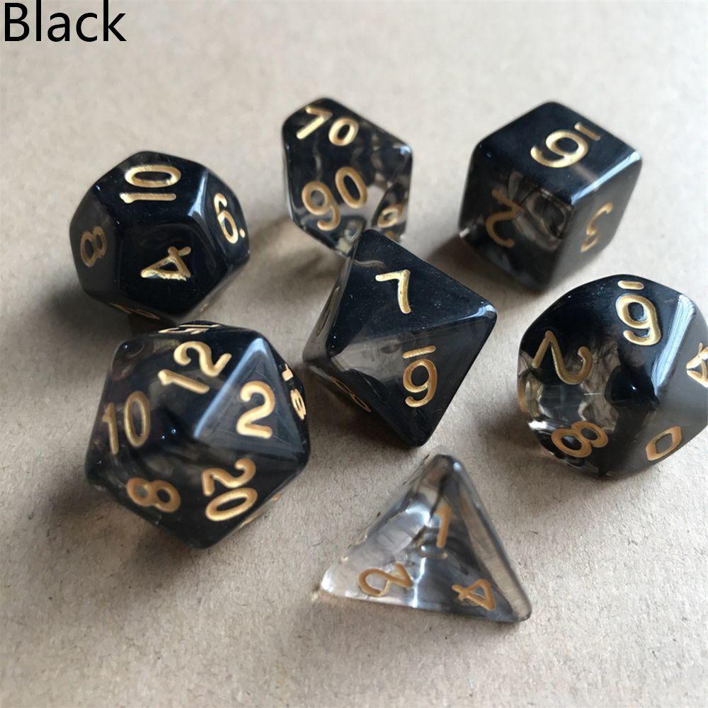 7Pcs/Set Multi-Sided Clear Dice Set Game Dice For RPG DND Accessories Polyhedral Dice For Board Card Game Tarot Supplies - NERD BEM TRAJADO