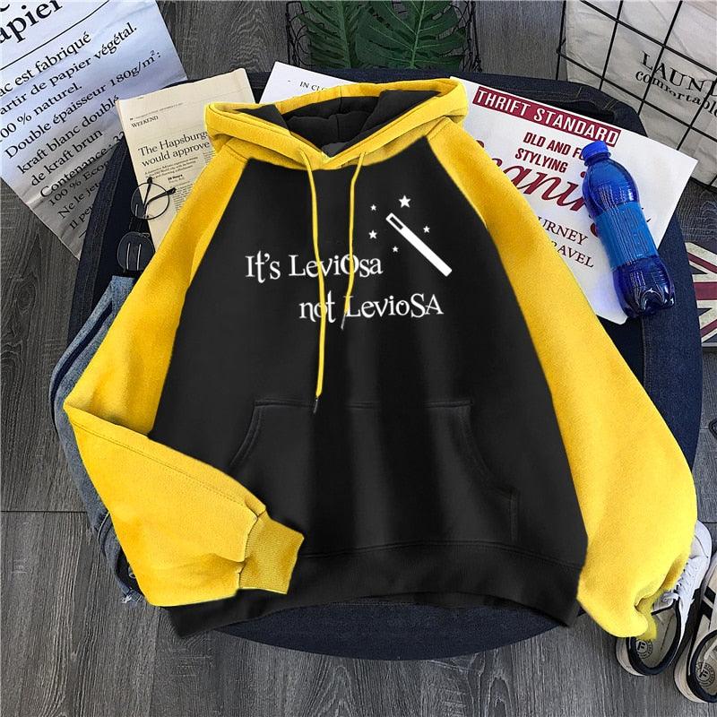 Women Hipster Streetwear Sweatshirts 2022 It&#39;s Leviosa Magic Fleece Casual Hoodies Female Autumn Harajuku Tracksuit Brand Hooded - NERD BEM TRAJADO