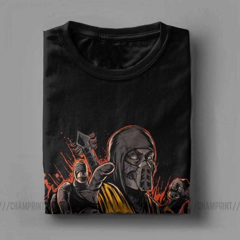 Scorpion Get Over Here Mortal Kombat 11 T Shirts New Print Popular Fighting Game T-Shirt Men Humor Cotton Tees Classic Tops - NERD BEM TRAJADO