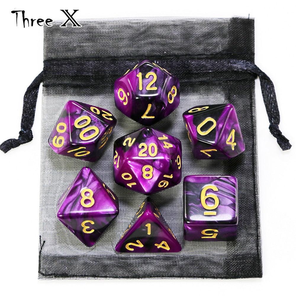 Kit de Dados RPG de Resina - Modelo 26 - NERD BEM TRAJADO