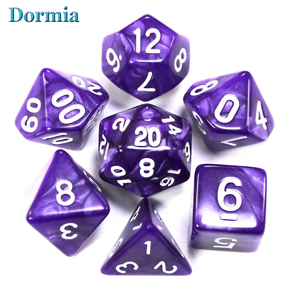 7Pcs/Set Polyhedral  Marble Effect dice, For DND and RPG Board Game,as Gift - NERD BEM TRAJADO