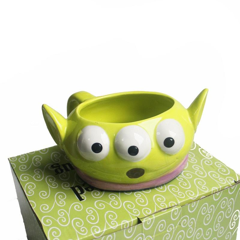 Three-eyed Monster Cartoon Ceramic Mug Cute Three-eyed Boy Water Milk Coffee Cup Creative Toy Story Drinkware - NERD BEM TRAJADO