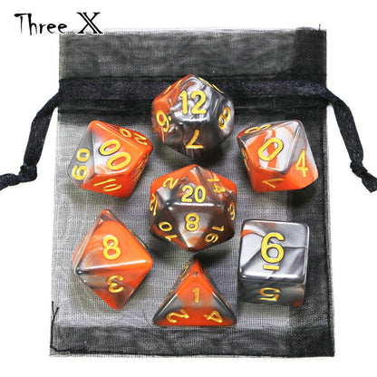 Kit de Dados RPG de Resina - Modelo 26 - NERD BEM TRAJADO