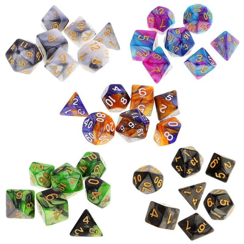 Kit de Dados RPG de Resina - Tema Colors - NERD BEM TRAJADO