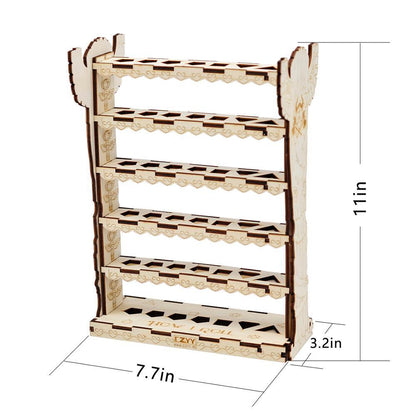 D&amp;D Dice Display Stand Wood Tauren Totem Pole Design Vertical Dice Display Shelf Perfect for Dice Collectors - NERD BEM TRAJADO