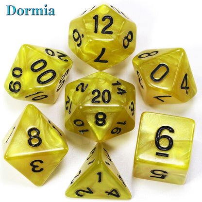 7Pcs/Set Polyhedral  Marble Effect dice, For DND and RPG Board Game,as Gift - NERD BEM TRAJADO