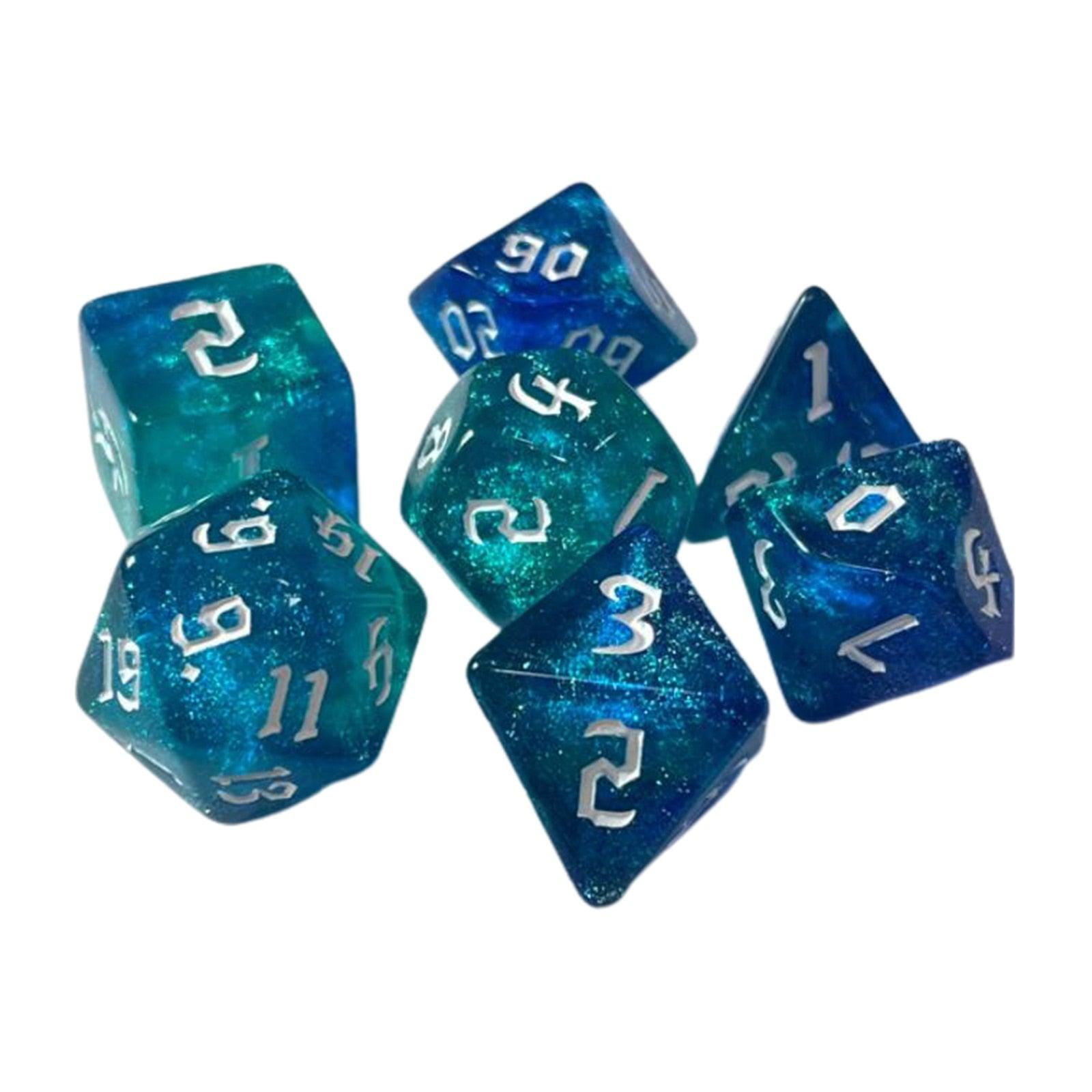 Kit de Dados RPG de Resina - Modelo 28 - NERD BEM TRAJADO