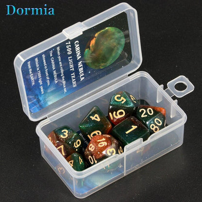 Universe Galaxy DND Dice Set D4-D20 RPG Best Gifts 8 Colors for Choose board game TRPG dice - NERD BEM TRAJADO