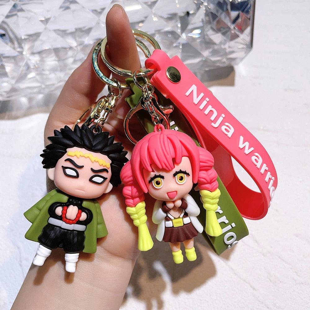 Anime Jewelry Demon Slayer Kimetsu no Yaiba Keychain The Blade of The Ghost Characters Acrylic Pendant Key Chain Gift - NERD BEM TRAJADO