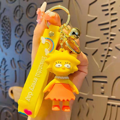 The Simpsons Keychain Cartoon Anime Figure Key Ring Phone Hanging Pendant Kawaii Holder Car Key Chain Birthday Christmas Gift - NERD BEM TRAJADO