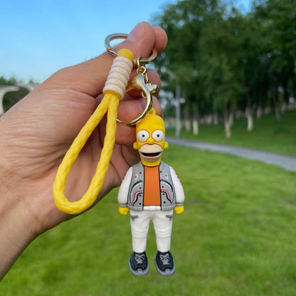 The Simpsons Keychain Cartoon Anime Figure Key Ring Phone Hanging Pendant Kawaii Holder Car Key Chain Birthday Christmas Gift - NERD BEM TRAJADO