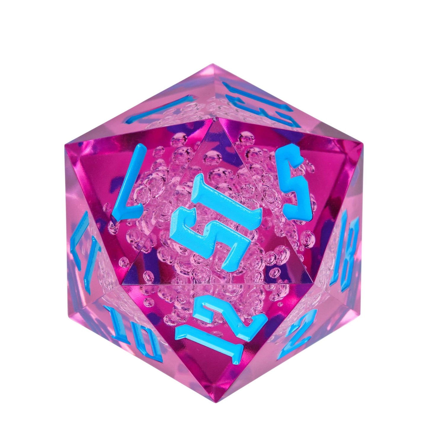 Poludie 1pc Crystal 55mm D20 DND Dice 20 Sides Large Size Polyhedral Dice for Role-Play Game D&amp;D Bar Pub Party RPG Board Games - NERD BEM TRAJADO