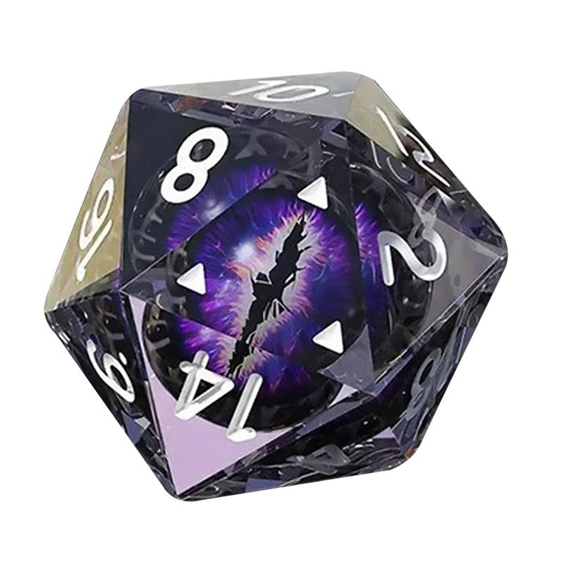 Dado D20 para RPG de Resina - Tema Eye - NERD BEM TRAJADO