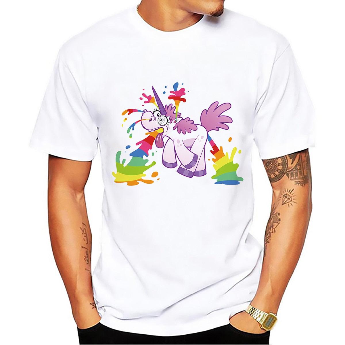 Anatomy of a unicorn funny t-shirt homme summer new short sleeve t shirt men white casual tshirt unisex streetwear tee - NERD BEM TRAJADO