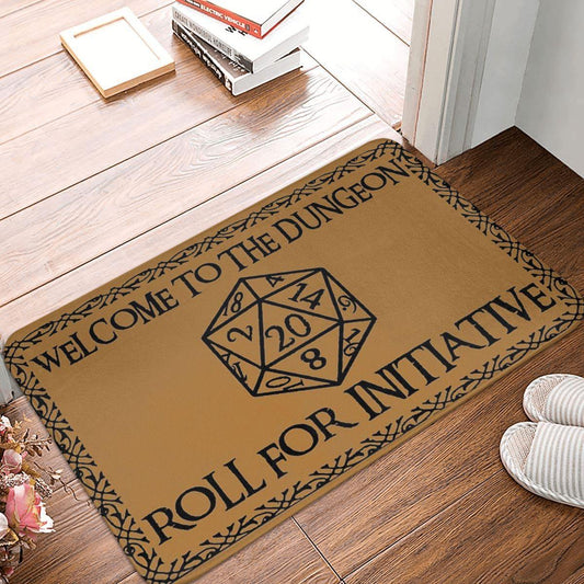 Welcome To The Dungeons Roll For InitiativeBathroom Mat Dnd Game Doormat Kitchen Carpet Balcony Rug Home Decor - NERD BEM TRAJADO