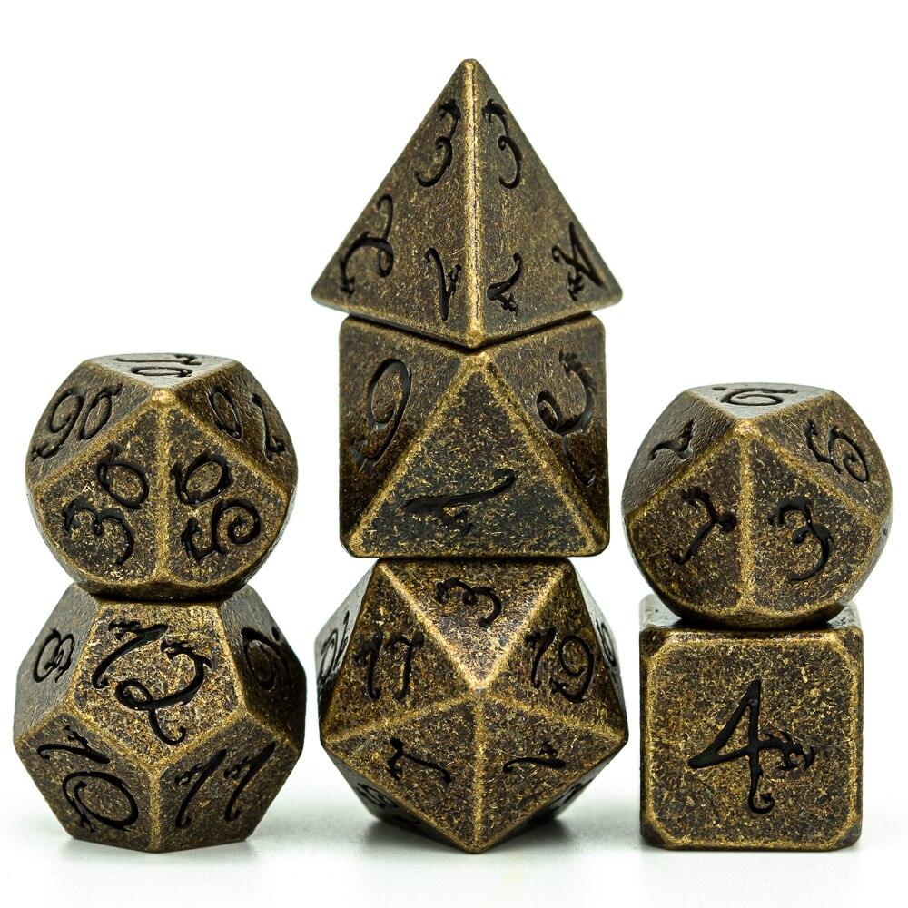 Kit de Dados RPG de Metal - Modelo 05 - NERD BEM TRAJADO