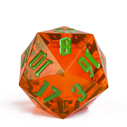 Dado D20 para RPG de Resina 55mm - NERD BEM TRAJADO