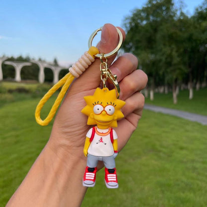 The Simpsons Keychain Cartoon Anime Figure Key Ring Phone Hanging Pendant Kawaii Holder Car Key Chain Birthday Christmas Gift - NERD BEM TRAJADO