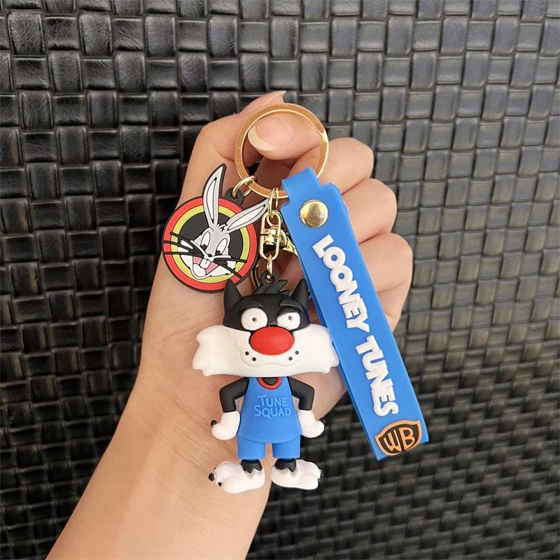 Disney Anime Figure Yosemite Sam Roadrunner Coyote Lola Bunny PVC Doll Keychain Bag Keyring Accessories Kids Toys Birthday Gifts - NERD BEM TRAJADO