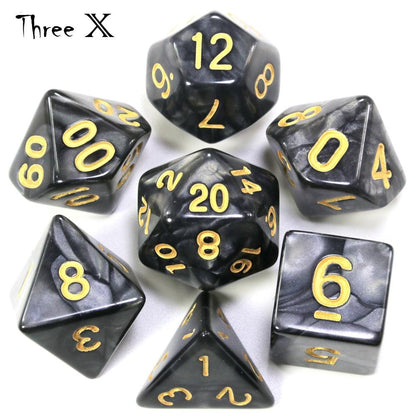 Kit de Dados RPG de Resina - Modelo 25 - NERD BEM TRAJADO