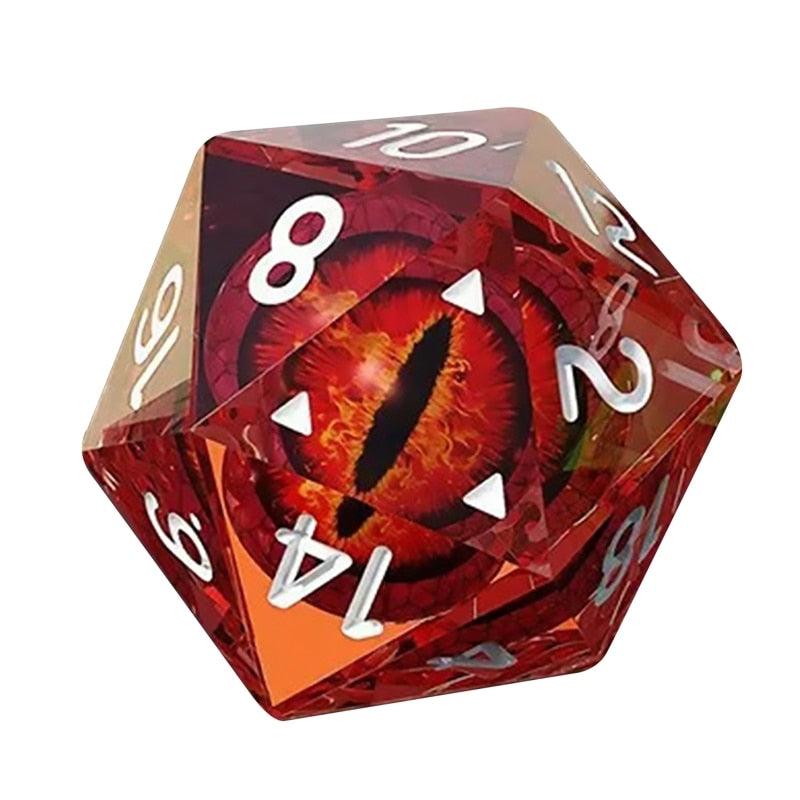 Dado D20 para RPG de Resina - Tema Eye - NERD BEM TRAJADO