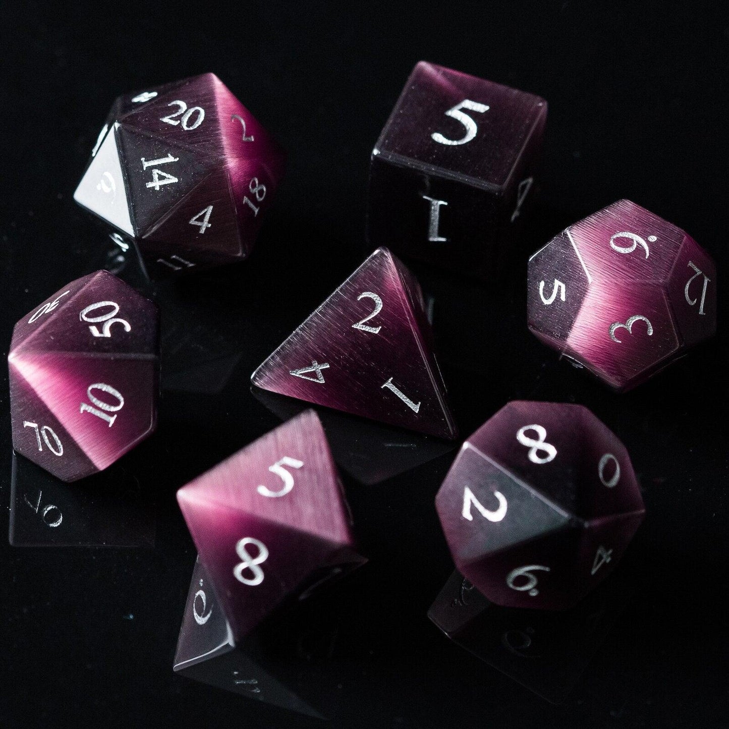 Kit de Dados RPG de Gema Preciosa - Modelo 03 - NERD BEM TRAJADO