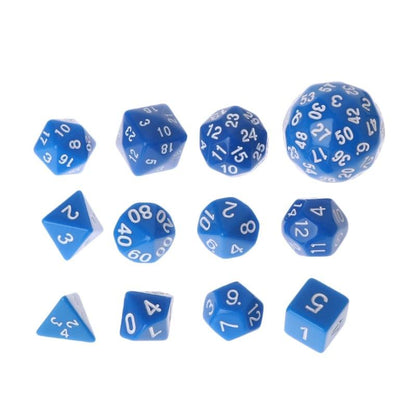 12pcs/Set Multi-sided Polyhedral Dice D4 D6 D8 D10 D12 D20 D24 D30 D60 - NERD BEM TRAJADO