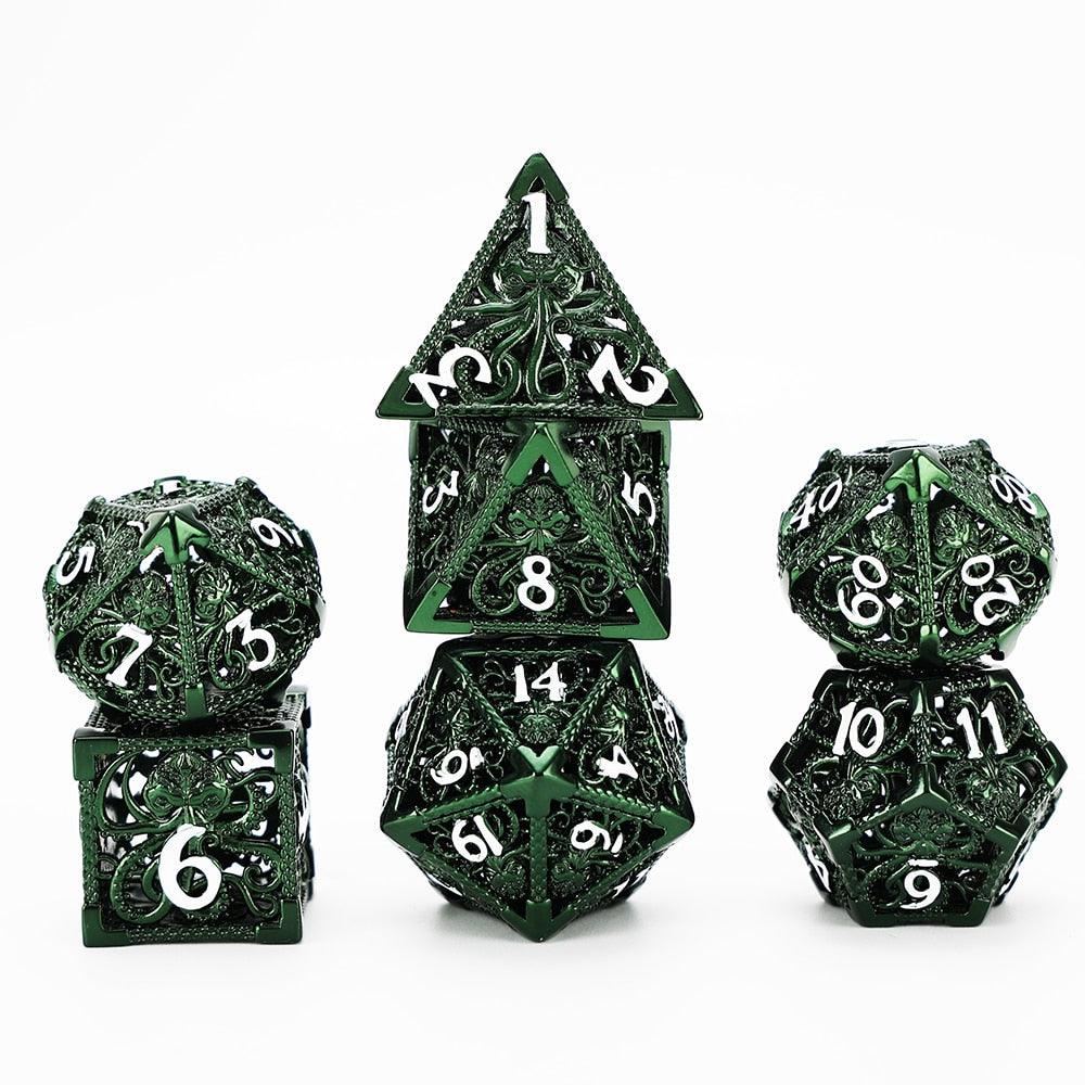 Kit de Dados RPG de Metal - Tema Octopus - NERD BEM TRAJADO