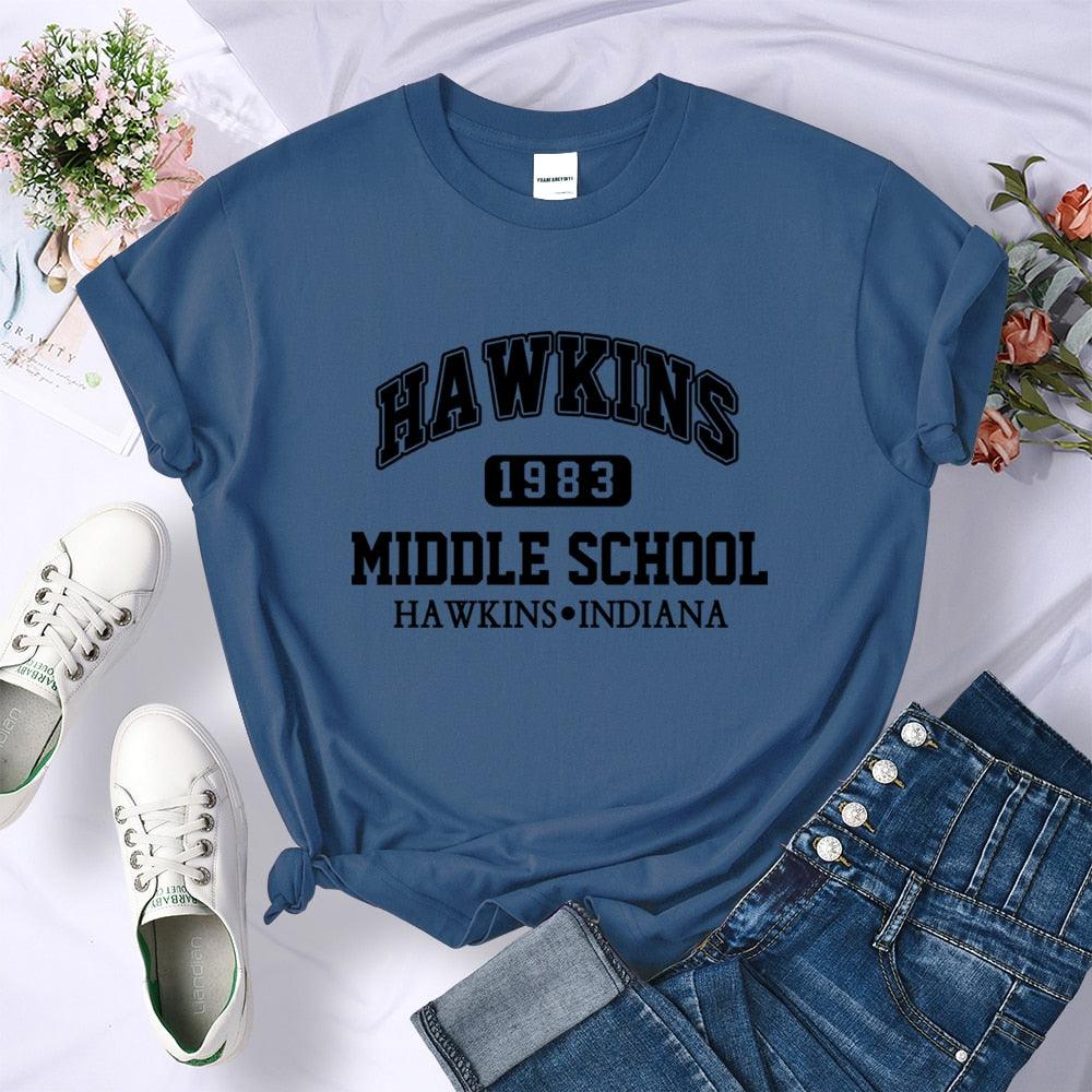 Camiseta Feminina Hawkings  - Stranger Things - NERD BEM TRAJADO