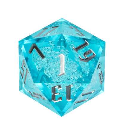 Poludie 1pc Crystal 55mm D20 DND Dice 20 Sides Large Size Polyhedral Dice for Role-Play Game D&amp;D Bar Pub Party RPG Board Games - NERD BEM TRAJADO