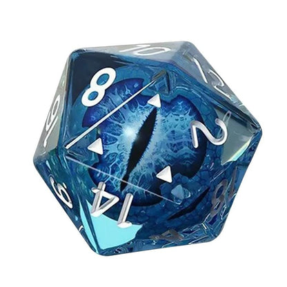 Dado D20 para RPG de Resina - Tema Eye - NERD BEM TRAJADO