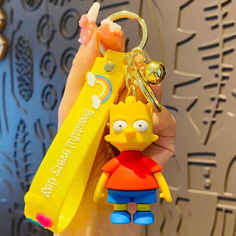 The Simpsons Keychain Cartoon Anime Figure Key Ring Phone Hanging Pendant Kawaii Holder Car Key Chain Birthday Christmas Gift - NERD BEM TRAJADO