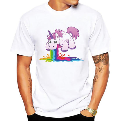 Anatomy of a unicorn funny t-shirt homme summer new short sleeve t shirt men white casual tshirt unisex streetwear tee - NERD BEM TRAJADO